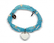 Pulsera con corazón azul 
